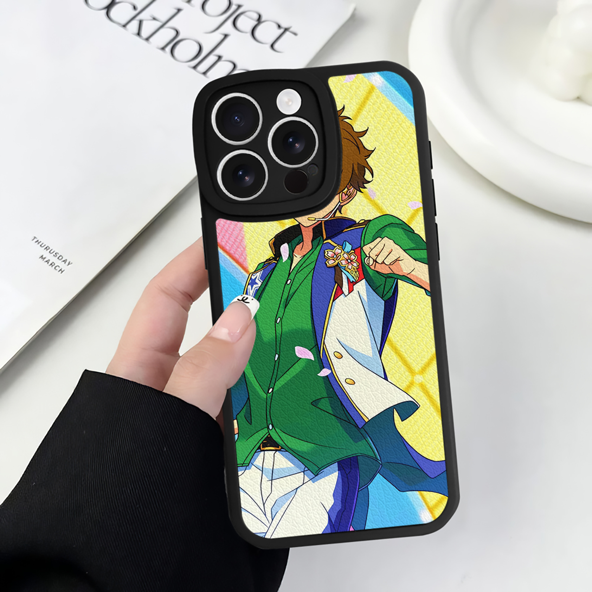 （画像用） あんさんぶるスターズ! Ensemble Stars 【iPhone 16シリーズ対応】シリコンスマホケース（レザー調） 材質：シリコン